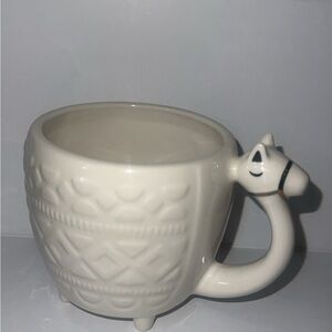 Cream Llama-Shaped Mug